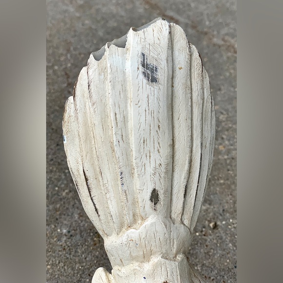 Vintage Whitewashed Antiqued Composite Resin Decorative Bird Statue Figurine - Picture 8 of 14